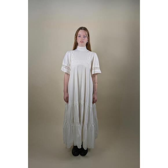 Laura Ashley Dresses & Skirts - 1960's laura ashley rare cream prairie western dress